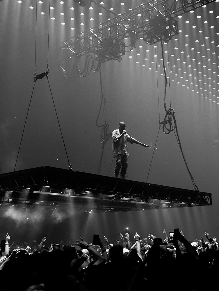Kanye West on the Saint Pablo Tour in 2016 credit by: Kenny Sun